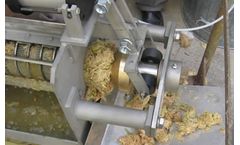 continuous slot screen for fruit and vegetable wastewater treatment