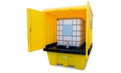 DIFOPE - Model BRP1CJ-EXT1260 - HDPE Storage Shelter with Retention Tank and Hinged Doors