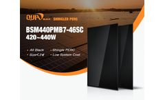 Bluesun - Model BSM440PMB7-46SC - Shingled Solar Panel Full Black 440W Solar Panel