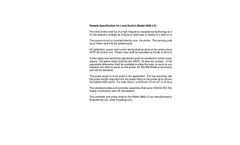 Arjay - Model 2882-LS - Probe Mounted Level Switch - Sample Specification
