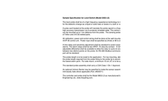 Arjay - Model 2852-LS - Two Point Level Switch - Sample Specification