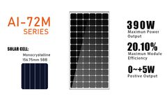 Aoli Solar - Model AI-72M Series - 72 Cells Mono Solar Panel 400W