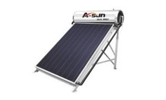 A-SUN Solar - Model XKPC - Flat Plate Rooftop Electrical Heating Element Solar Water Heater