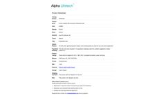  	Alpha Lifetech - Model APCS1001 - Human Adipose Microvascular Endothelial Cells - Brochure