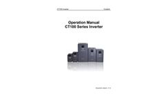 Dolycon - Model VFD-CT100 - Open Loop Vector General Purpose Variable Frequency Drive  - Manual