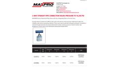 2-Way Straight Pipe Connection Valves - Catalog