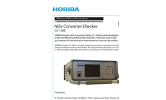HORIBA - CC-100E - Converter Checker Brochure