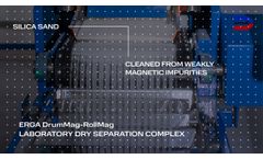 Cleaning of silica sand on the laboratory dry separation complex ERGA DrumMag-RollMag