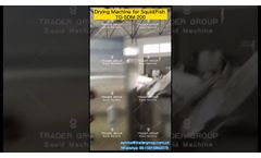 Squid and fish drying machine, automatic conveyor drying machine - Video
