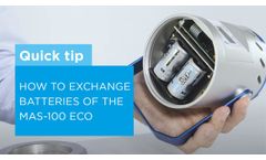 How To Exchange The Discharged Batteries Of The Mas-100??Eco Microbial Air Sampler - Video