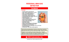 CEA - Model Gasman - Personal Mini-Gas Detectors - Brochure