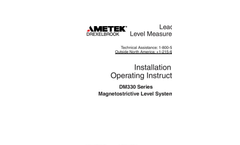 Model DM330 - Level Measurement Transmitter Datasheet