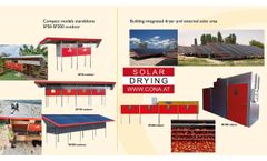 CONA solar fruit drying and herb drying with the models SF outdoor and indoor - Video