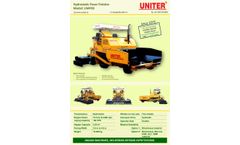 Uniter - Model UWP03 - Hydrostatic Paver - Brochure
