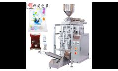 Piston pump+ Vertical packing machine for liquid sauce - Video