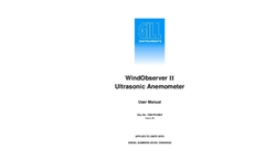 WindObserver II - Ultrasonic Anemometer User Manual