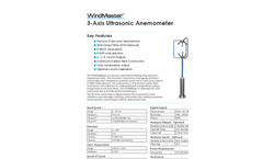 WindMaster - 3D - Sonic Anemometer Datasheet
