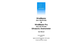 WindMaster & WindMaster Pro Ultrasonic Anemometer User Manual