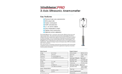 WindMaster - Pro 3D - Anemometer Datasheet