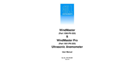 WindMaster & WindMaster Pro Ultrasonic Anemometer User Manual
