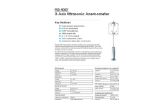 R3-100 - 3D - Professional Research Anemometer Datasheet