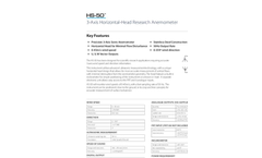 Model HS-50 - Horizontal-Head Ultrasonic Anemometer Brochure
