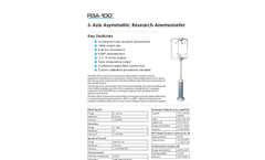 R3A-100 - 3D - Professional Research Anemometer - Asymmetric Head Datasheet