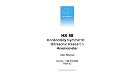 Model HS-50 - Horizontal-Head Ultrasonic Anemometer User Manual