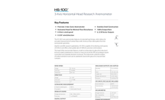 Model HS-100 - Horizontal-Head Ultrasonic Anemometer Brochure
