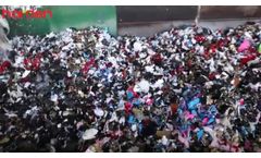 Industrial Solid Waste Shredding System in Action | Leather Scraps Shredding
