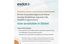 British Columbia updates WQGs for dissolved lead