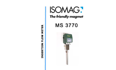 ISOMAG - MS 3770 - Insertion Sensor for Electromagnetic Flow Meter – Datasheet