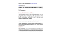 Ormat - Model Binary - Geothermal Power Plant - Brochure