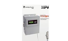 PAC Cambridge Viscosity - Model VISCOpro 2000 - Process Viscometer Controller - Brochure