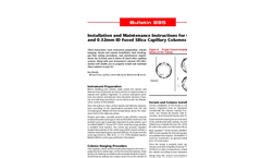 Installation and Maintenance Instructions for 0.25mm and 0.32mm ID Fused Silica Capillary Columns
