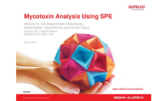 Presentation: Mycotoxin Analysis Using SPE