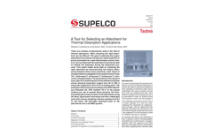 A Tool for Selecting an Adsorbent for Thermal Desorption Applications