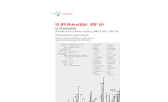 US EPA Method 8260 - (Solid Waste/Ground Water Volatiles by P&T-GC-MS) on SPB-624