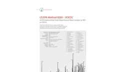 US EPA Method 8260 (Solid Waste/Ground Water Volatiles by P&T-GC-MS) on VOCOL