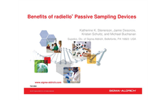 Benefits of radiello ®  Passive Sampling Devices