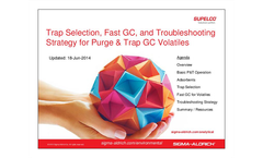 Trap Selection, Fast GC, and Troubleshooting Strategy for Purge & Trap GC Volatiles