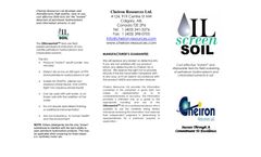 Cheiron OilScreenSoil - Model TPH - Field Screening Test Kits for Soil, Water and Solid Surfaces - Brochure