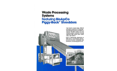 Model 871 - Piggyback Shredders Brochure