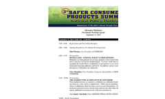 Alternative Plasticizers Pre-Summit Workshop  Agenda Brochure