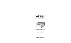 WP4 & WP4-T - Operator`s Manual Brochure