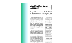 GC3001 Rapid Measurement of Alcohol (Ethanol) in Beer and Wine Making by GC/FID - Application Notes