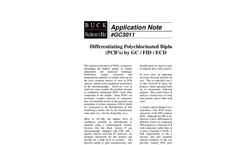GC3011 Differentiating Polychlorinated Biphenyls (PCBs) by GC with Simultaneous Flame Ionization and Electron Capture Detection - Application Notes