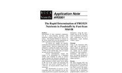 IR3001 The Rapid Determination of PROXIMATE Nutrients in Foodstuffs by Fast Scanning Mid-IR - Application Notes