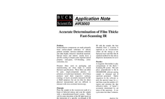 IR3003 Accurate Determination of Film Thickness by Fast-Scanning IR - Application Notes