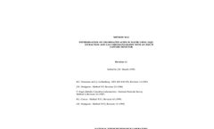 Determination Of Chlorinated Acids In Water Using Liquid-Solid Extraction And Gas Chromatography With An Electron Capture Detector – Method Brochure